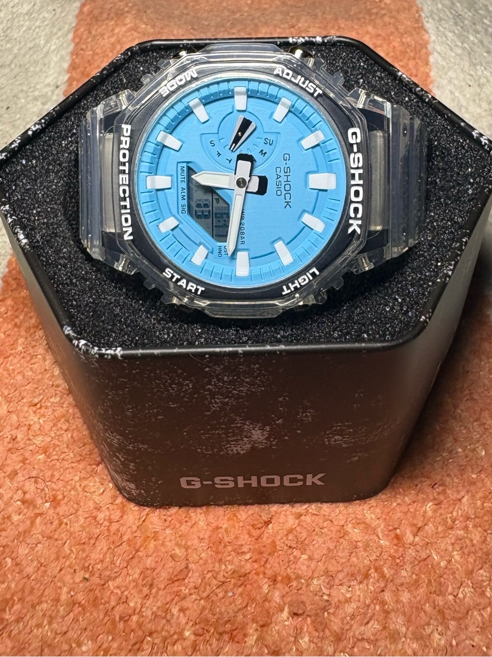 G-Shock Clear Case Blue Dial Analog-Digital Watch